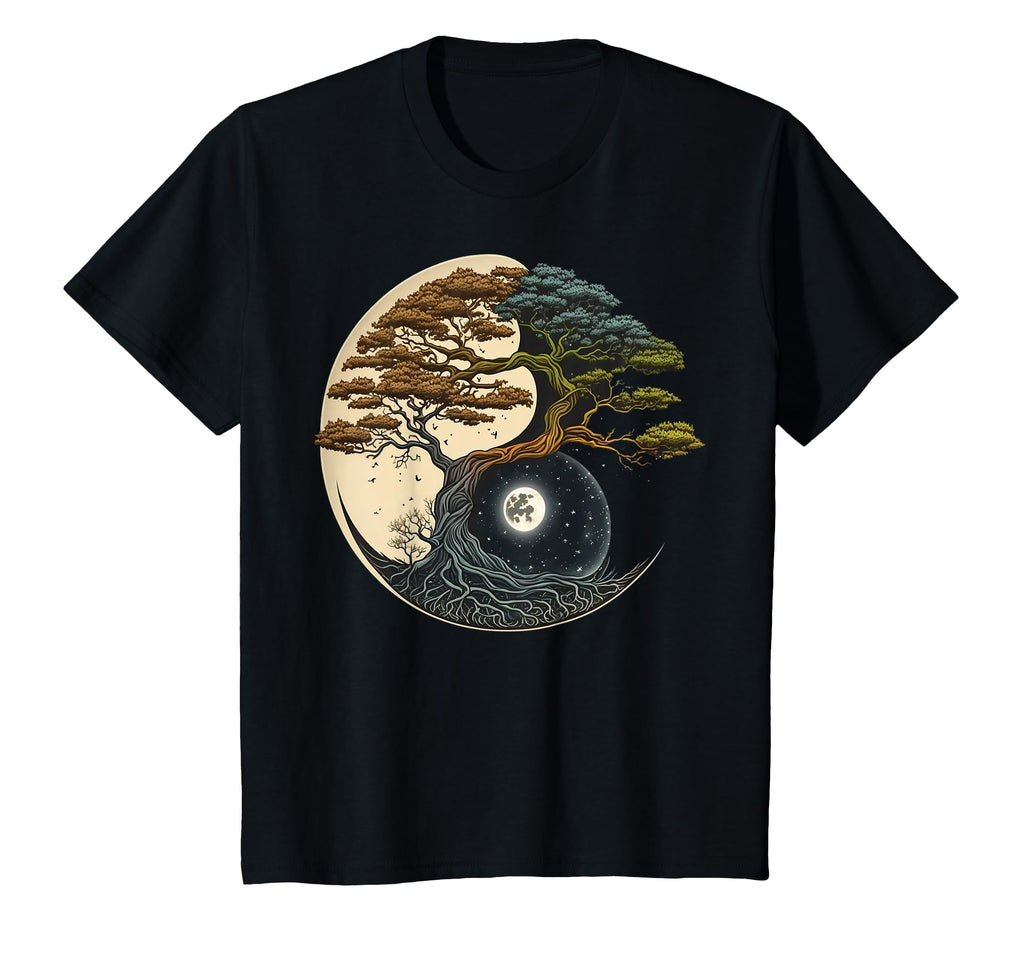 Yin Yang Miniature Tree Life T-Shirt - Custom Art Print for Adults - T-Shirt, Sweatshirt, Hoodie