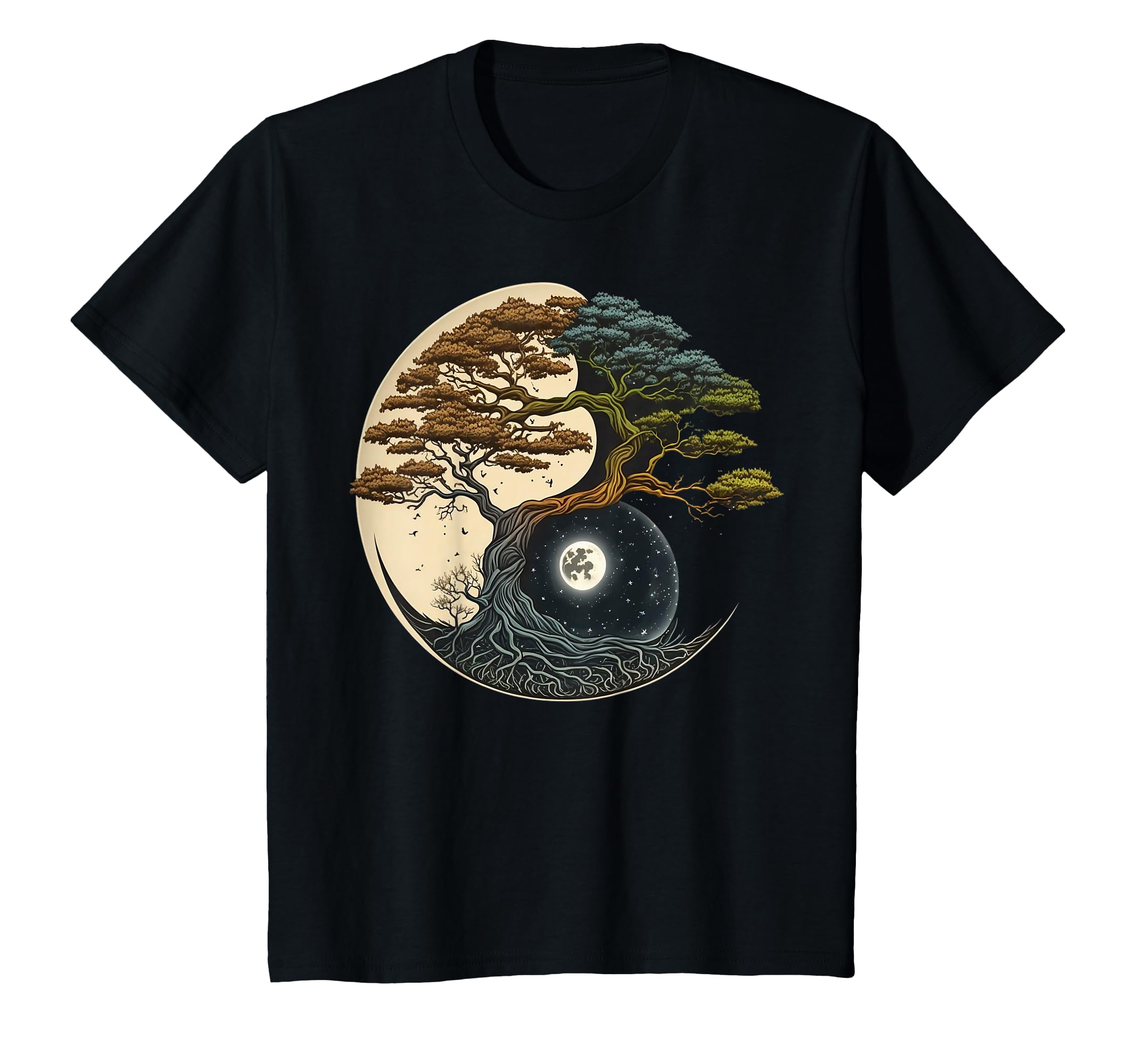Yin Yang Miniature Tree Life T-Shirt - Custom Art Print for Adults - T-Shirt, Sweatshirt, Hoodie