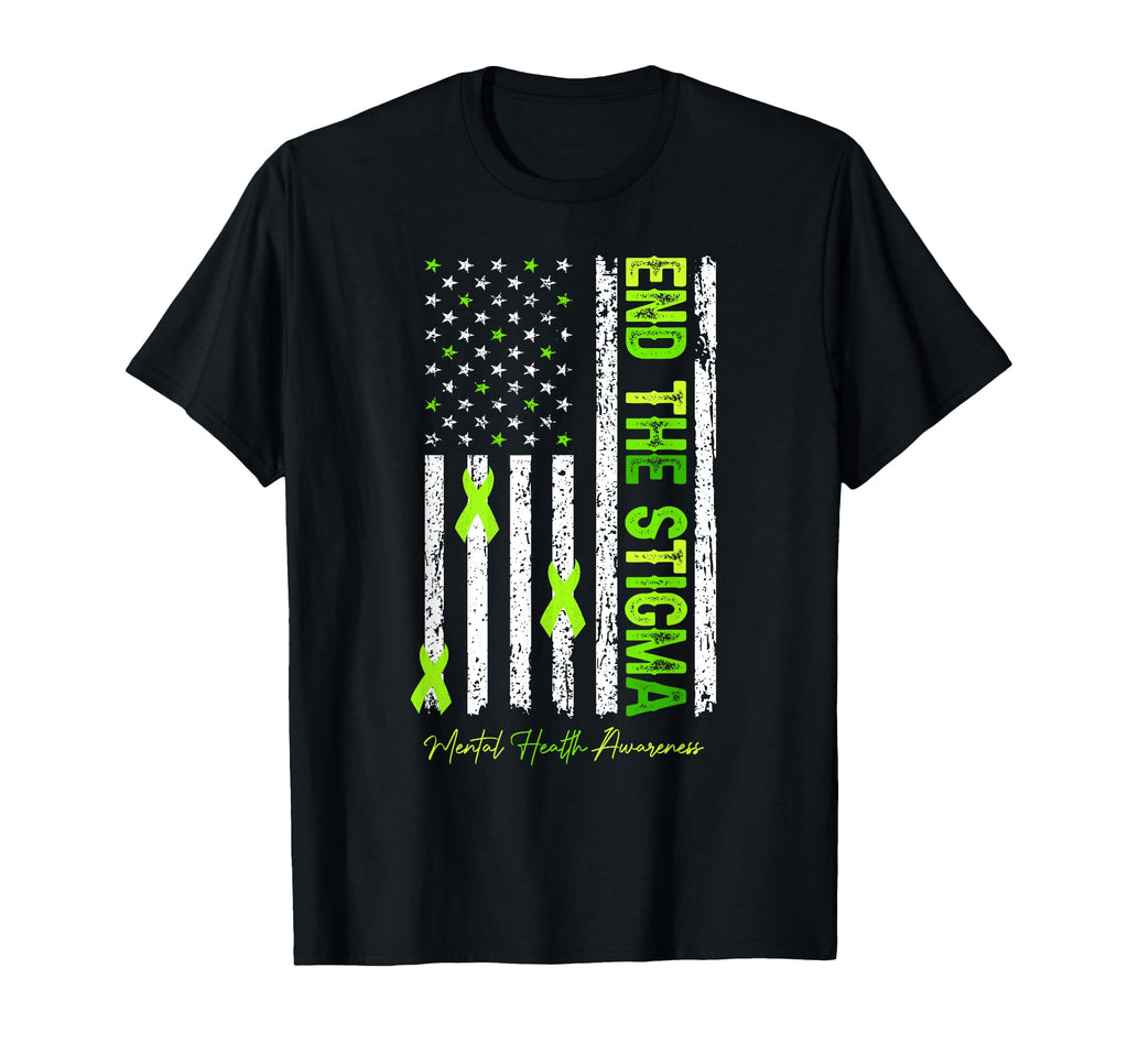 End Stigma Mental Health Awareness T-Shirt - Minimalist Print Unisex - T-Shirt, Sweatshirt, Hoodie