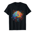 Colorful Ornate Brain Adhd Autism T-Shirt - Streetwear Style for Adults - T-Shirt, Sweatshirt, Hoodie