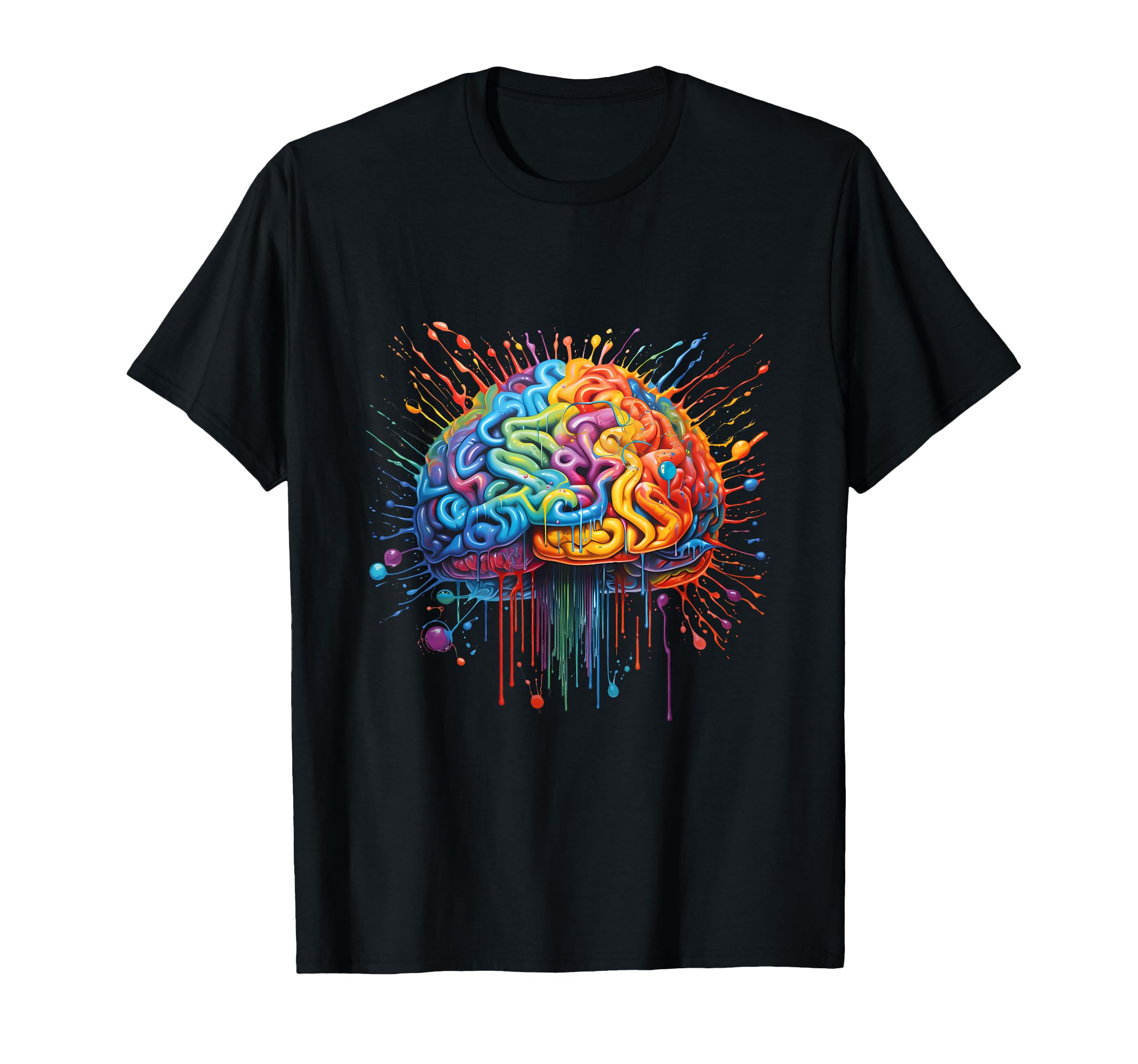Colorful Ornate Brain Adhd Autism T-Shirt - Streetwear Style for Adults - T-Shirt, Sweatshirt, Hoodie