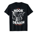 Reading Book Dragon Not Worm T-Shirt - Minimalist Print for Adults - T-Shirt, Sweatshirt, Hoodie