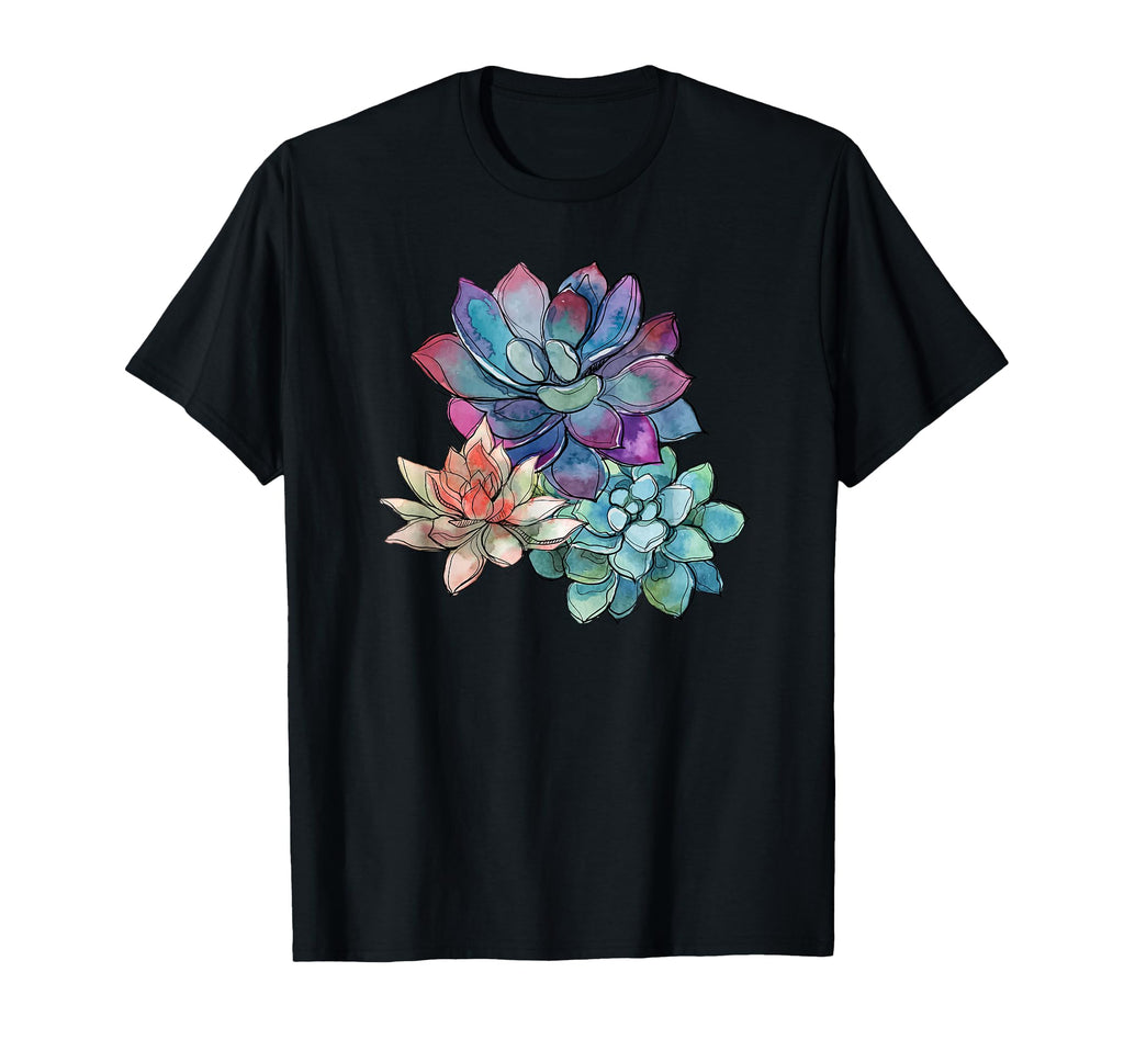 Succulent Beautiful Watercolor T-Shirt - Fun Novelty Design Unisex - T-Shirt, Sweatshirt, Hoodie