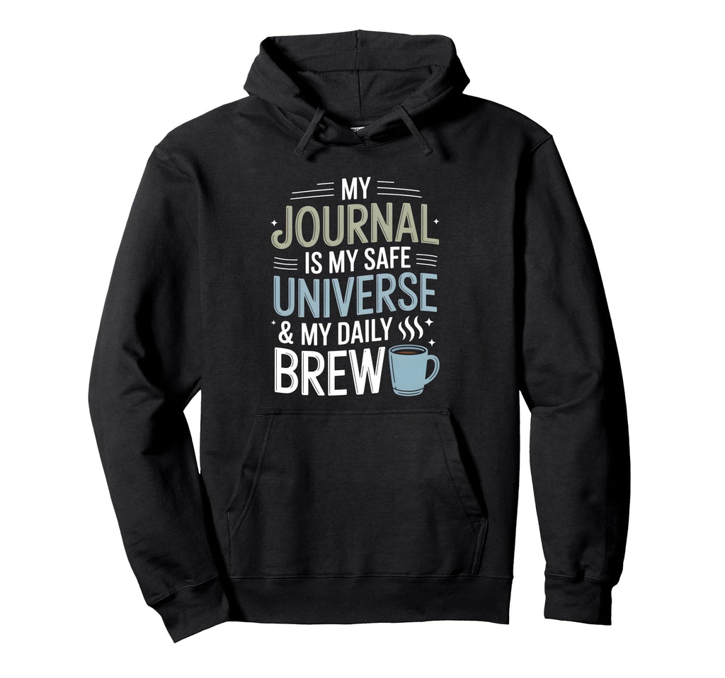 Journal Coffee Writing Self Care Mental Hoodie - Trendy Graphic Unisex - T-Shirt, Sweatshirt, Hoodie