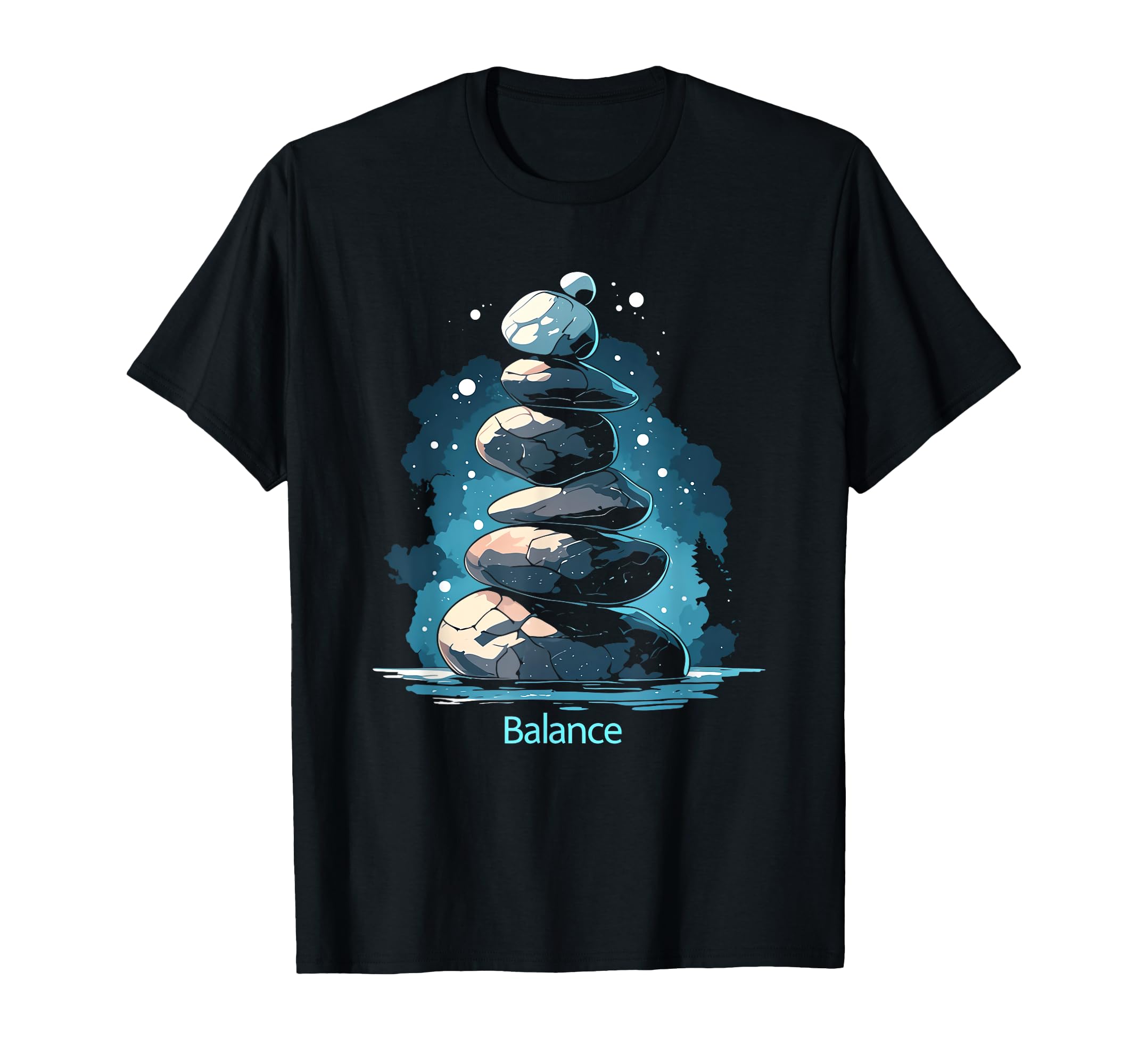 Zen Balancing Stones Art Mindfulness T-Shirt - Aesthetic Graphic Men Women - T-Shirt, Sweatshirt, Hoodie