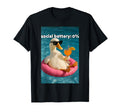 Social Battery 0 Funny Goose T-Shirt - Custom Art Print for Adults - T-Shirt, Sweatshirt, Hoodie