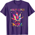 World's Dopest Mom Weed Leaf Unisex T-shirt, Sweatshirt, Hoodie, Long Sleeve Tee - T-Shirt, Sweatshirt, Hoodie