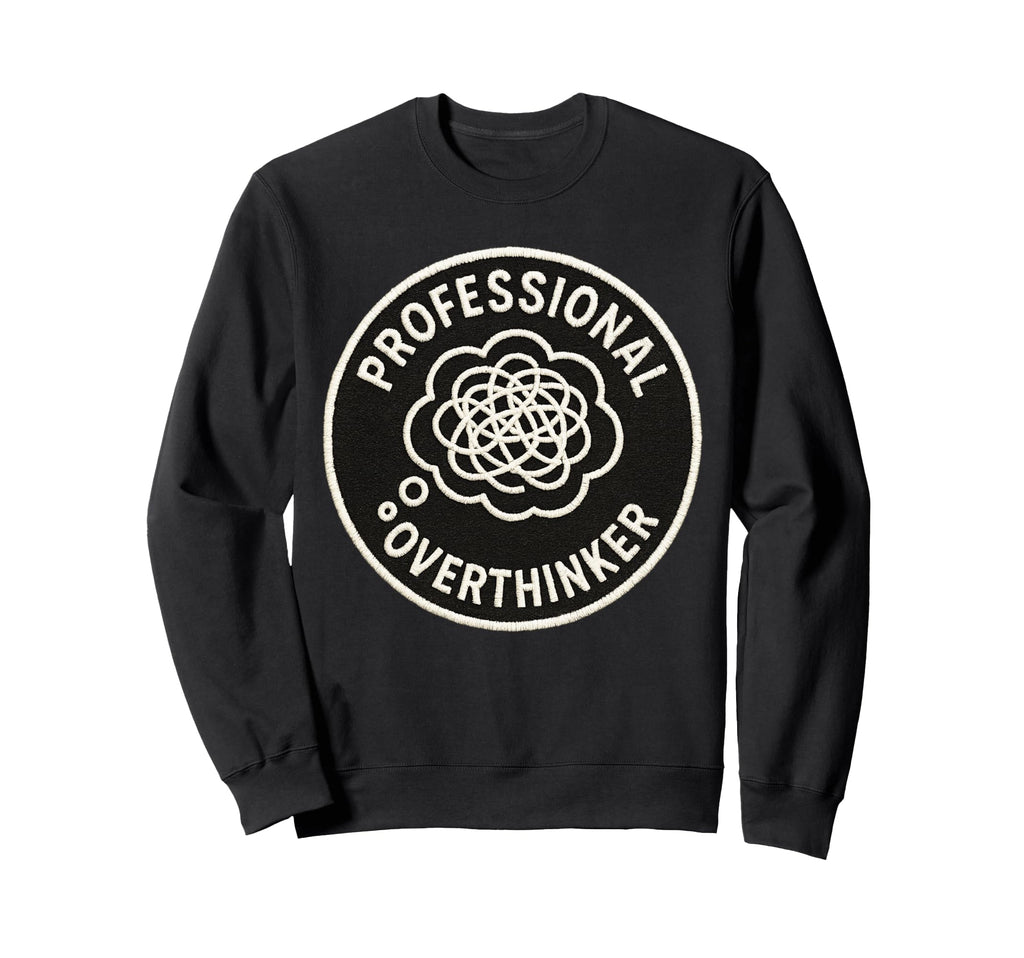 Professional Overthinker Funny Sweatshirt - Casual Everyday Wear for Adults - T-Shirt, Sweatshirt, Hoodie
