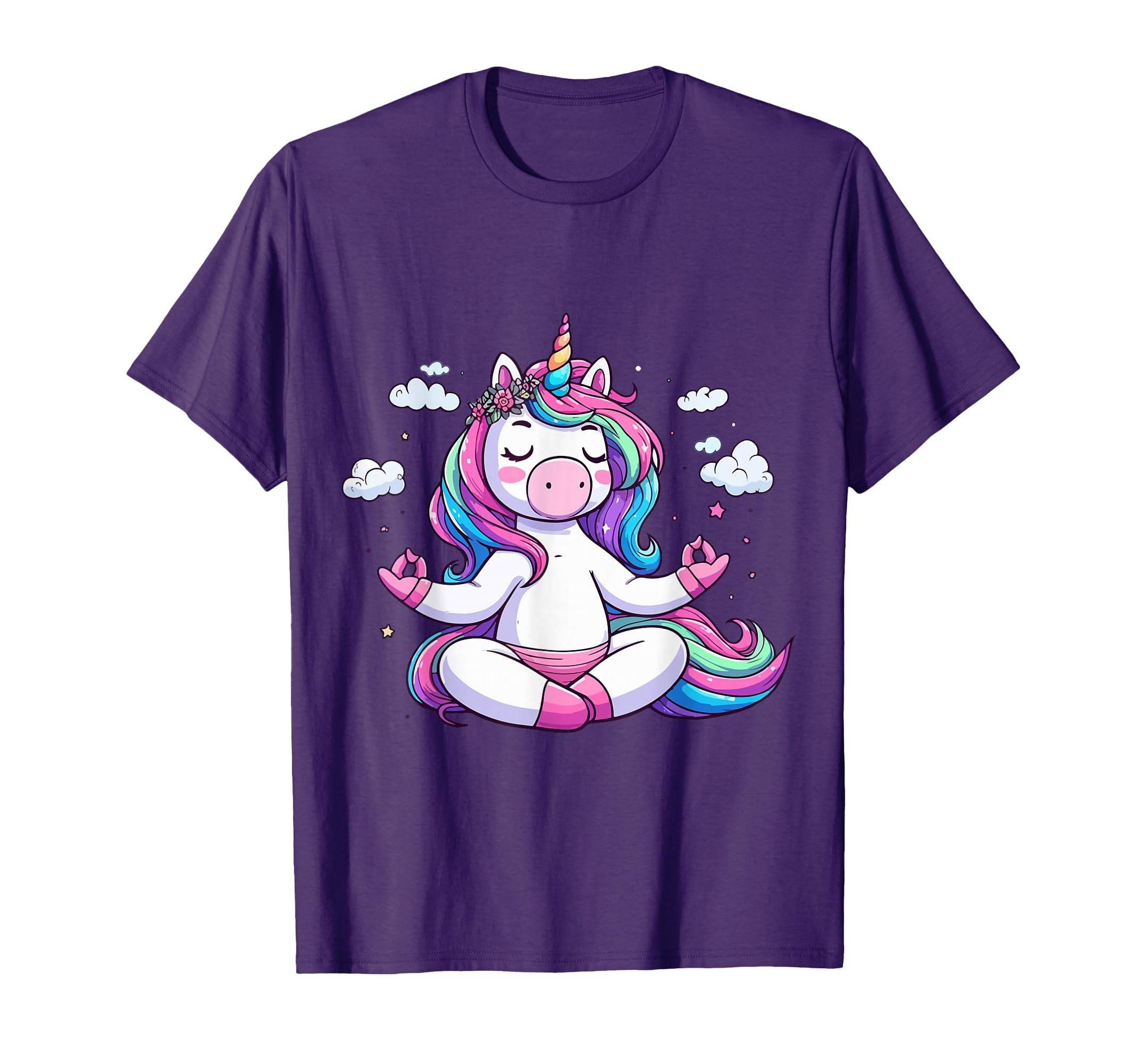 Meditation Unicorn Yoga Pose Relaxing T-Shirt - Graphic Print Men Women - T-Shirt, Sweatshirt, Hoodie
