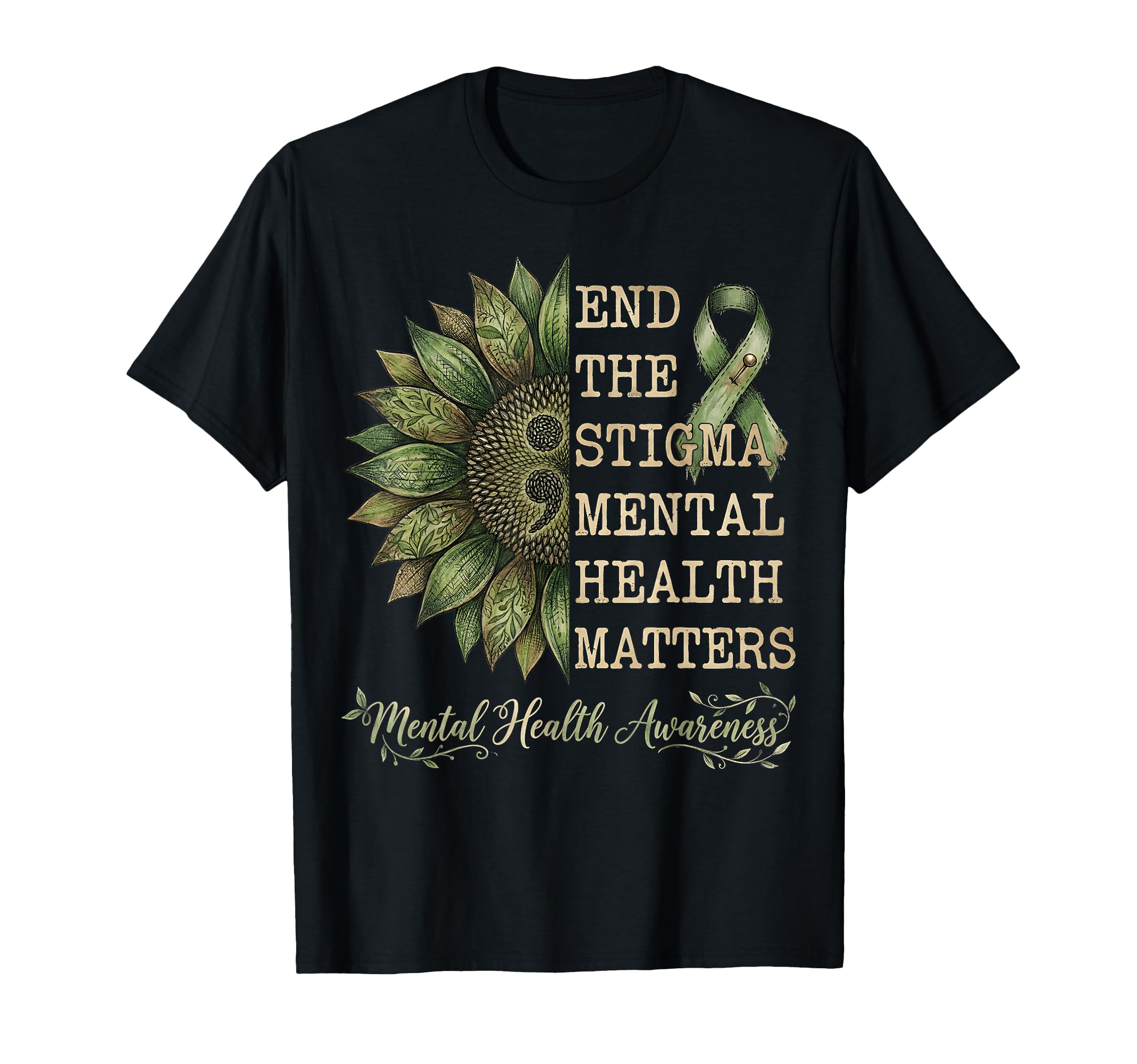 End Stigma Mental Health Matters T-Shirt - Streetwear Style Unisex - T-Shirt, Sweatshirt, Hoodie