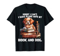 I Have Plans Book Dog Bibliophile T-Shirt - Minimalist Print Unisex - T-Shirt, Sweatshirt, Hoodie