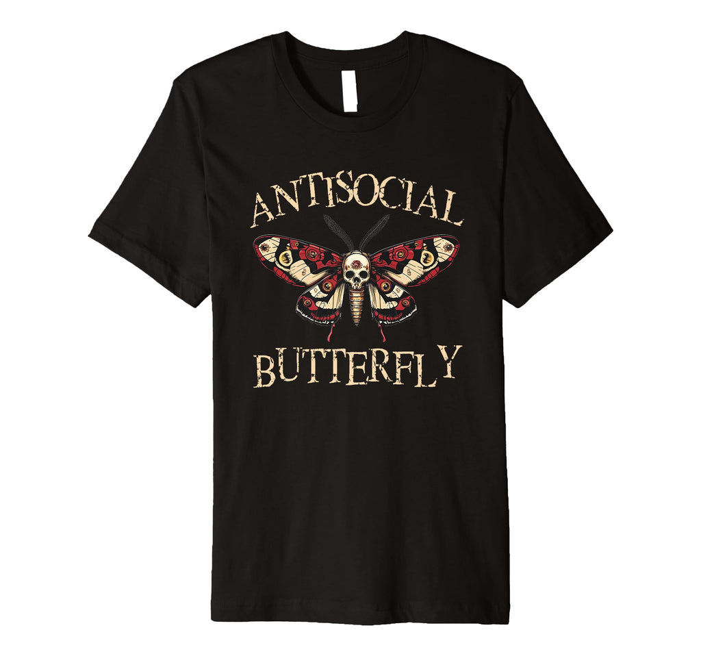 Antisocial Butterfly T-Shirt - Casual Everyday Wear Unisex - T-Shirt, Sweatshirt, Hoodie