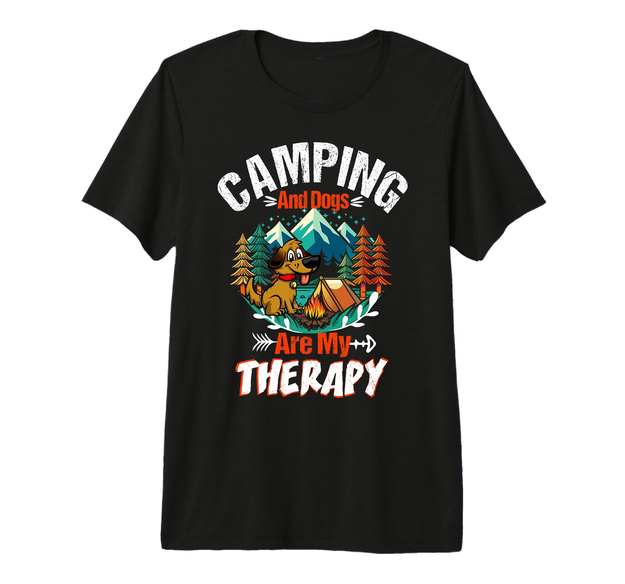 Mountain Funny Camping And Dog Are My T-Shirt - Trendy Graphic Unisex - T-Shirt, Sweatshirt, Hoodie