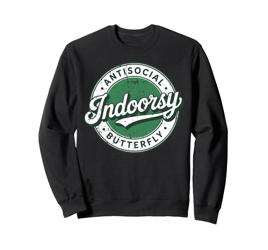 Indoorsy Antisocial Butterfly Sweatshirt - Streetwear Style for Adults - T-Shirt, Sweatshirt, Hoodie