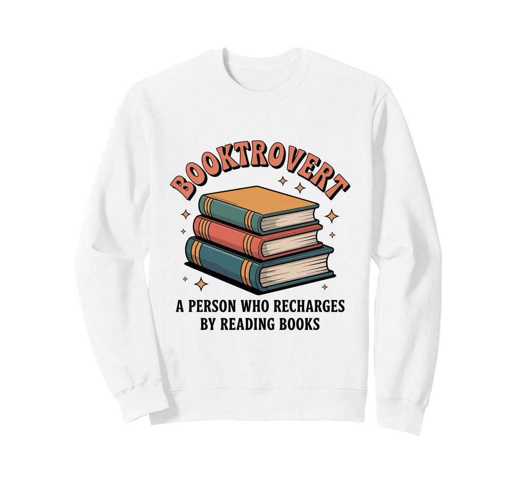 Booktrovert Person Who Recharges Sweatshirt - Minimalist Print for Adults - T-Shirt, Sweatshirt, Hoodie