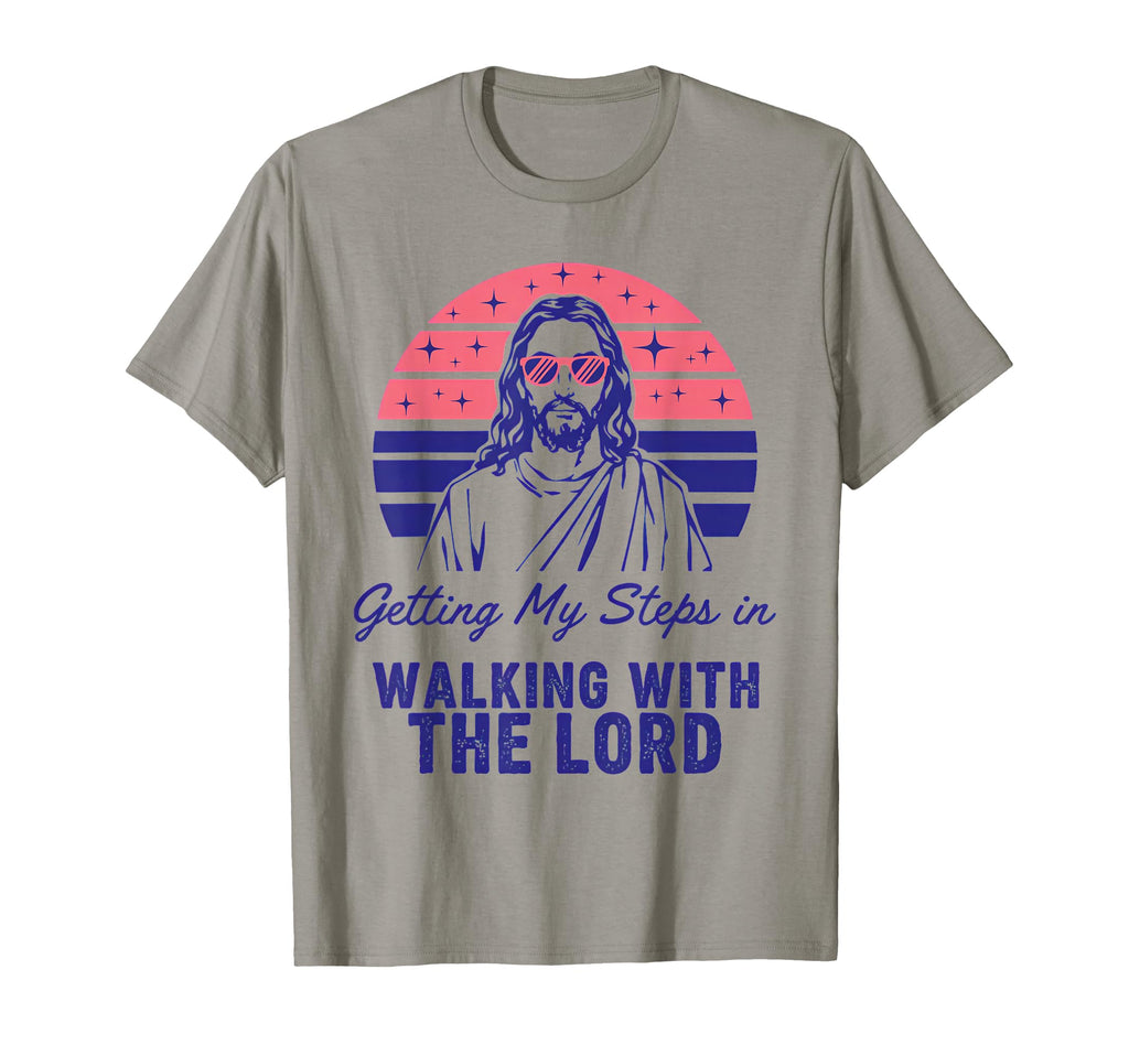 Getting My Steps Walking Lord Jesus T-Shirt - Aesthetic Graphic for Adults - T-Shirt, Sweatshirt, Hoodie