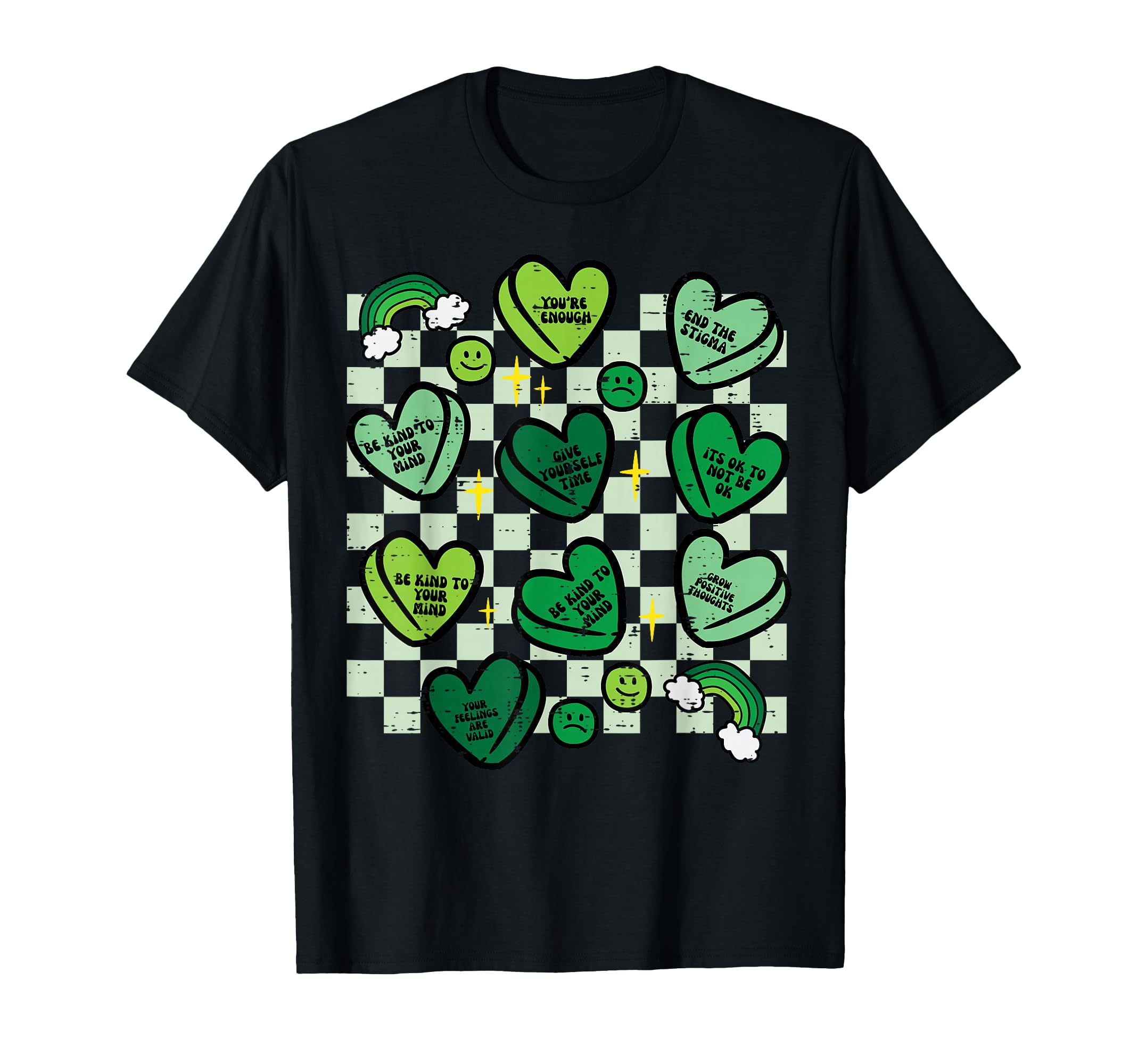 Mental Health Hearts Feelings Valid T-Shirt - Minimalist Print Unisex - T-Shirt, Sweatshirt, Hoodie