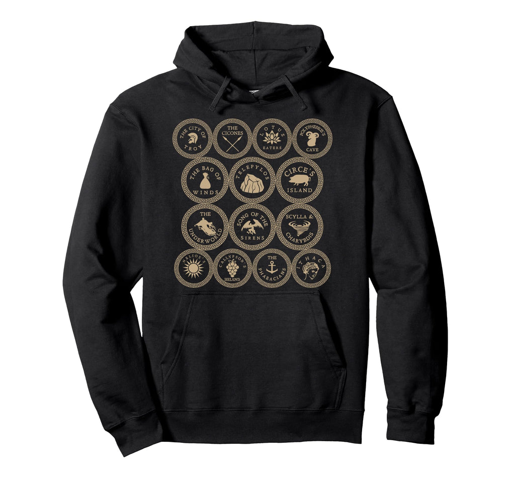 Odysseus World Tour Ancient Greek Epic Hoodie - Unique Graphic Men Women - T-Shirt, Sweatshirt, Hoodie