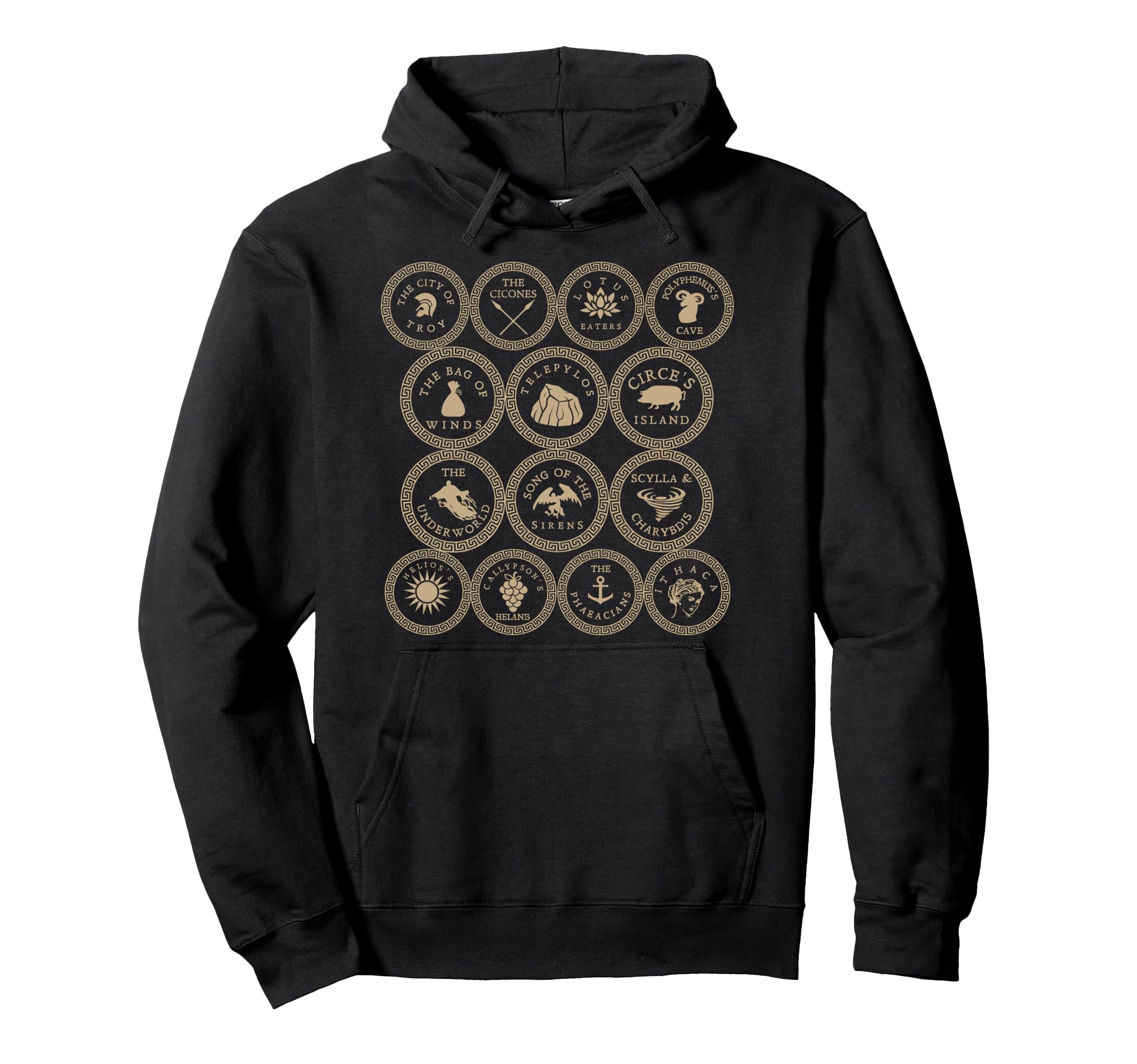 Odysseus World Tour Ancient Greek Epic Hoodie - Unique Graphic Men Women - T-Shirt, Sweatshirt, Hoodie