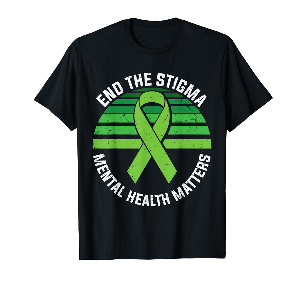 Ending Stigma Mental Health Matters Green T-Shirt - Graphic Print Unisex - T-Shirt, Sweatshirt, Hoodie