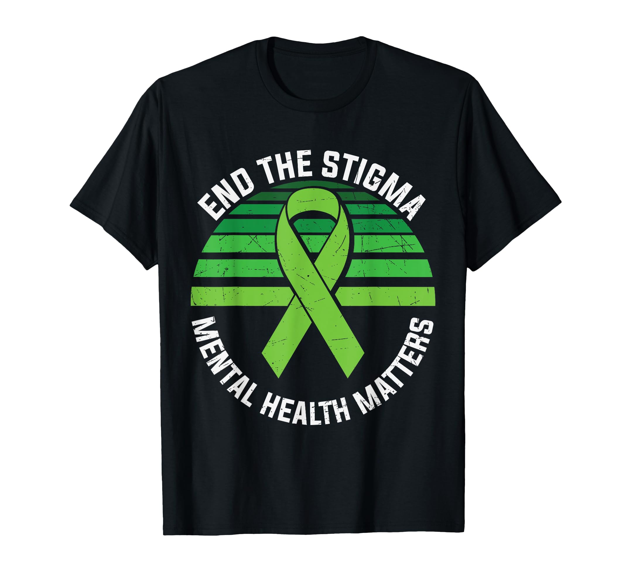Ending Stigma Mental Health Matters Green T-Shirt - Graphic Print Unisex - T-Shirt, Sweatshirt, Hoodie