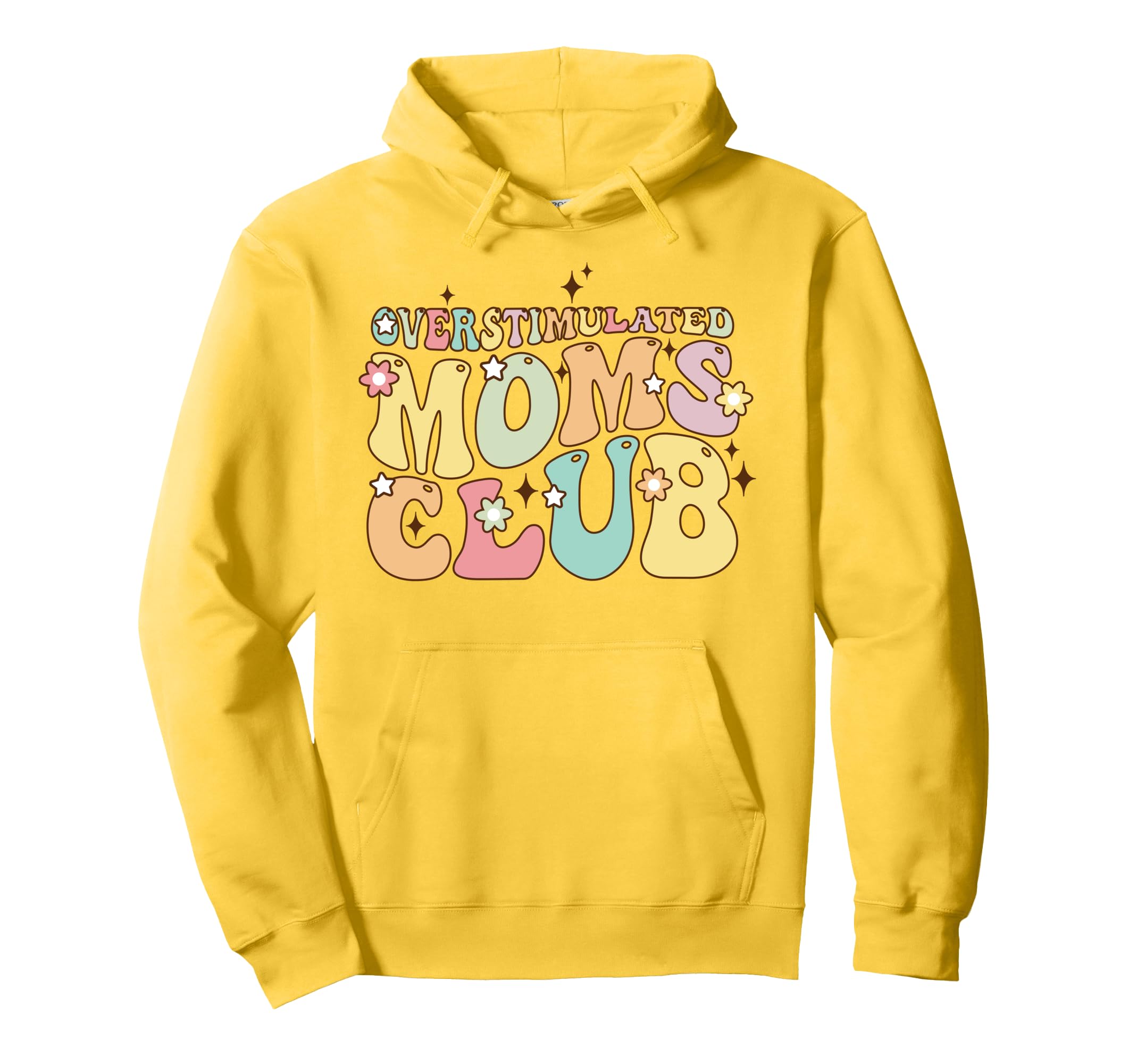 Overstimulated Moms Club Sarcastic Hoodie - Minimalist Print Men Women - T-Shirt, Sweatshirt, Hoodie