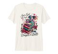 Just Who Loves Dragons And Books Tri T-Shirt - Graphic Print for Adults - T-Shirt, Sweatshirt, Hoodie