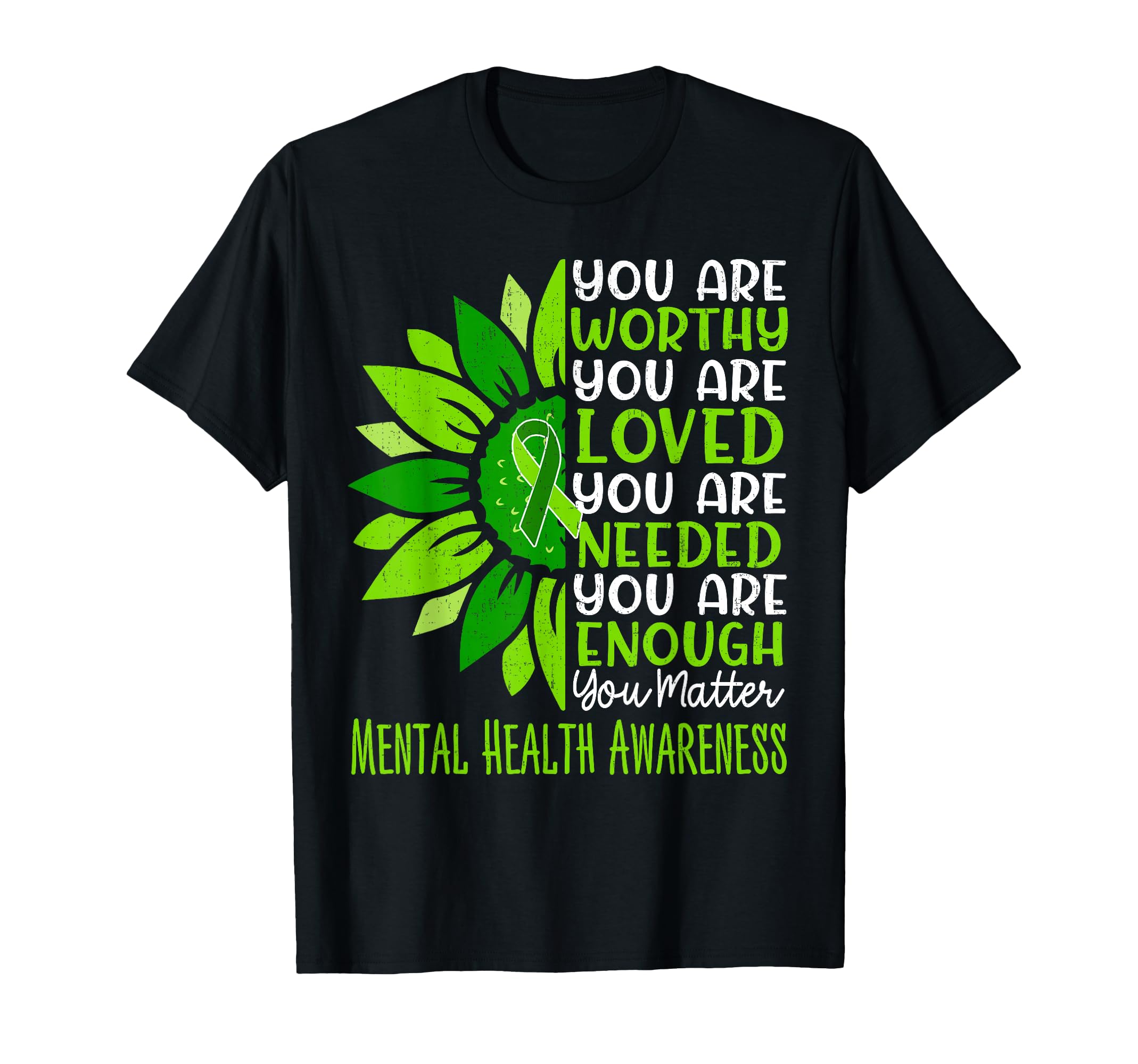 Motivational Support Warrior Mental T-Shirt - Custom Art Print Unisex - T-Shirt, Sweatshirt, Hoodie