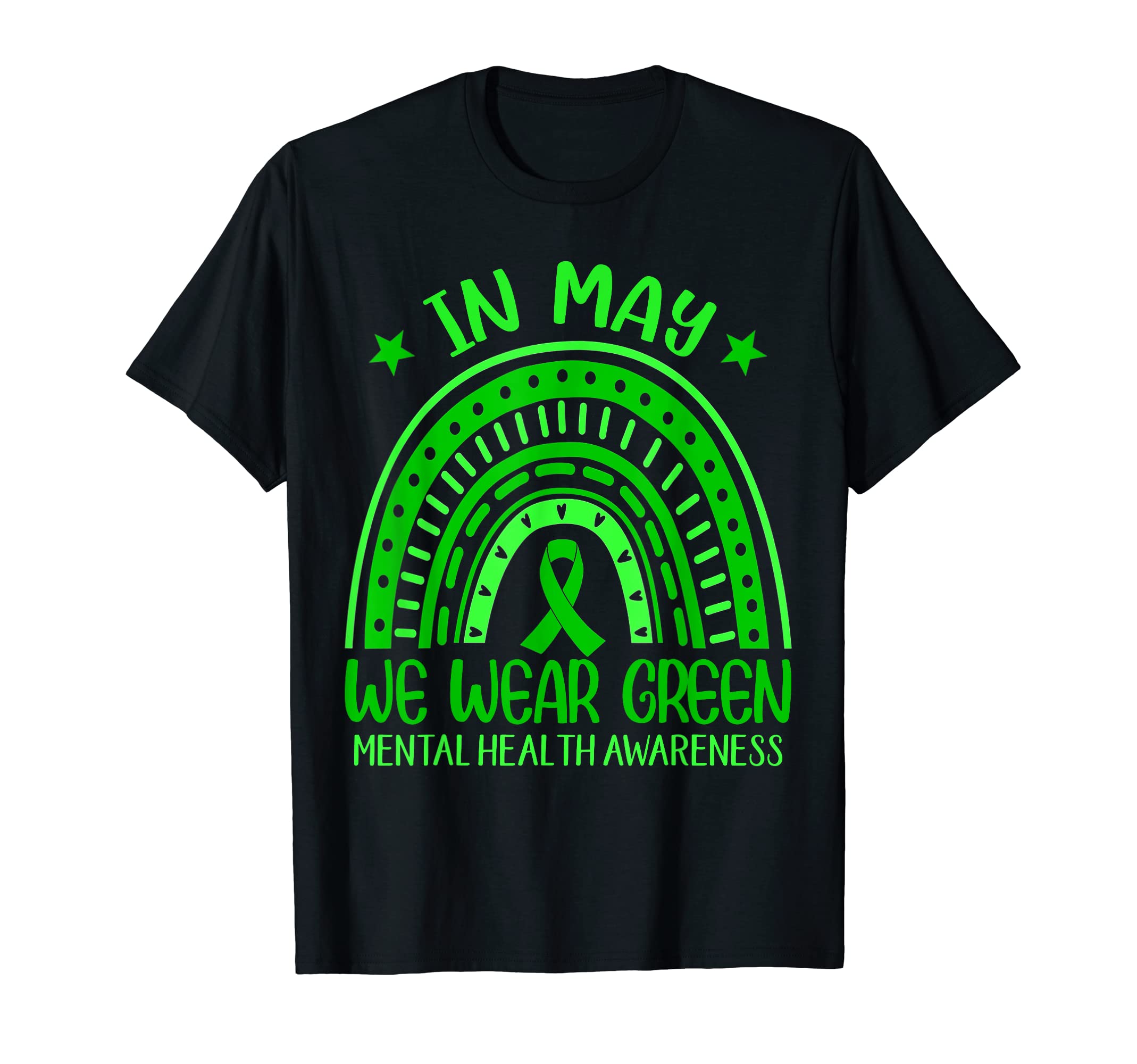 May We Wear Green Rainbow Ribbon T-Shirt - Unique Graphic for Adults - T-Shirt, Sweatshirt, Hoodie