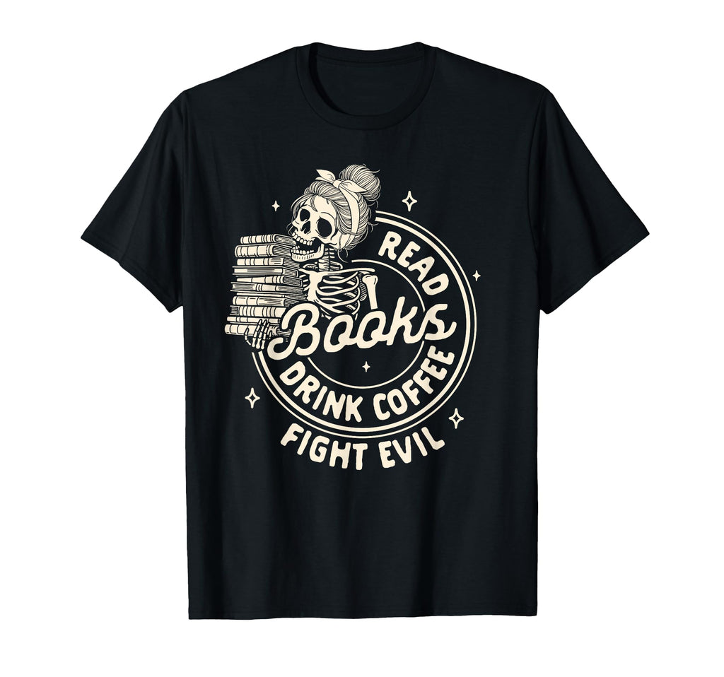 Book Coffee Lover Reads Books Drink T-Shirt - Graphic Print for Adults - T-Shirt, Sweatshirt, Hoodie