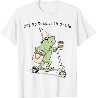 Off to Teach 5th Grade Teacher Frog Funny Back to School T-Shirt Unisex T-shirt, Sweatshirt, Hoodie, Long Sleeve Tee - T-Shirt, Sweatshirt, Hoodie