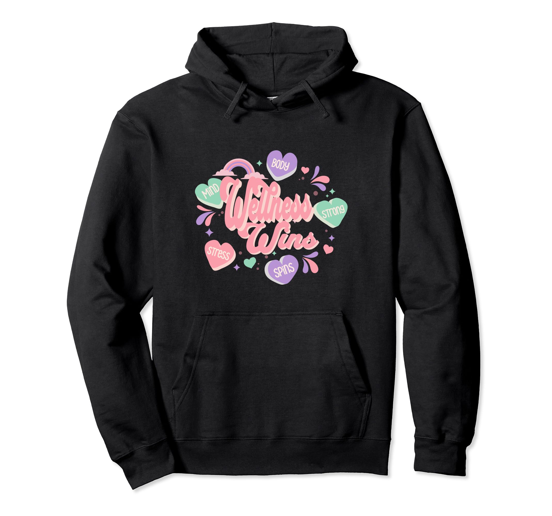 Mental Physical Wellness Positivity Hoodie - Novelty Apparel for Adults - T-Shirt, Sweatshirt, Hoodie