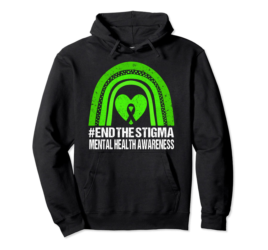 End Stigma Mental Health Awareness Hoodie - Novelty Apparel for Adults - T-Shirt, Sweatshirt, Hoodie