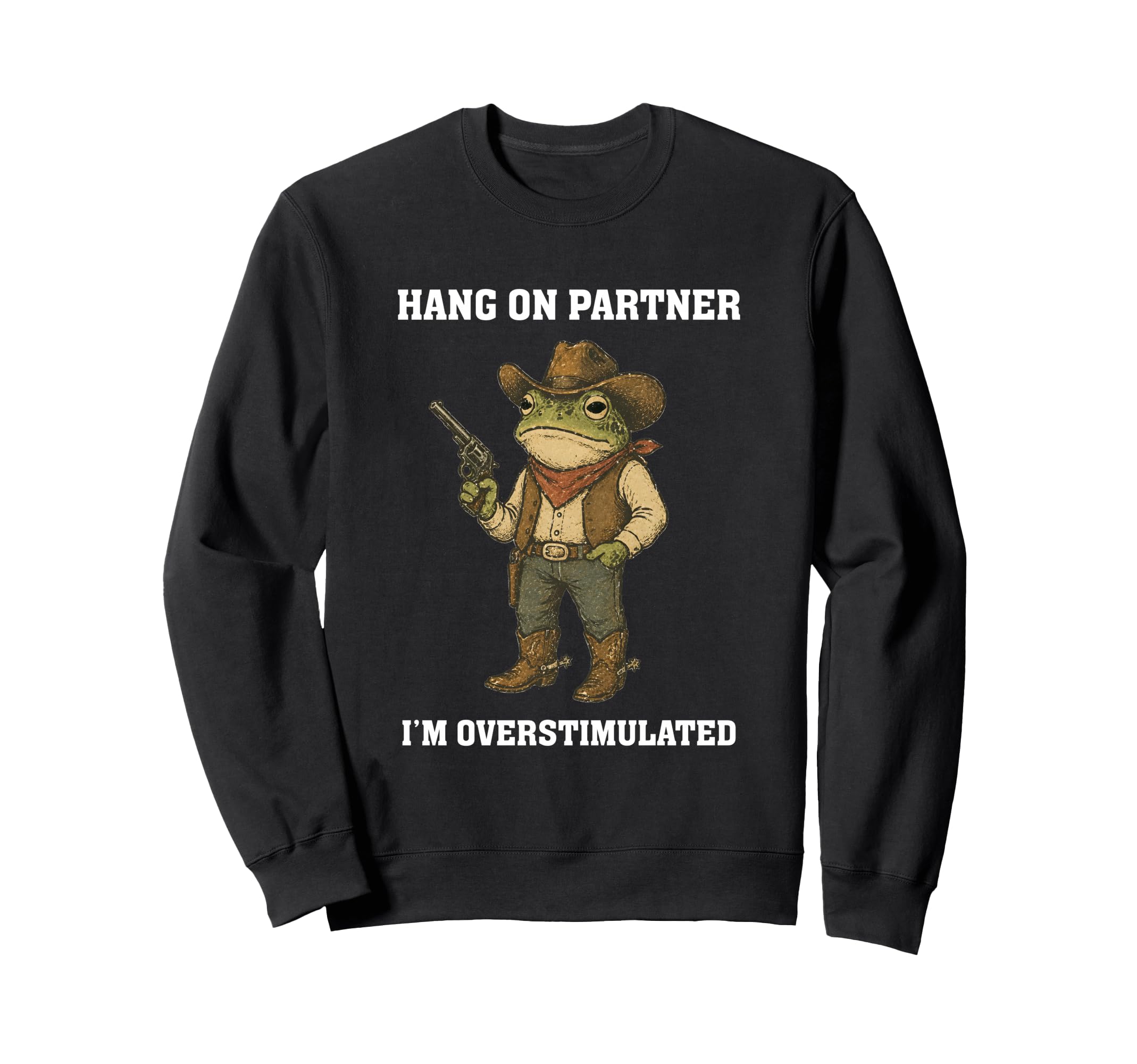 Hang Partner Im Overstimulated Sweatshirt - Casual Everyday Wear Unisex - T-Shirt, Sweatshirt, Hoodie