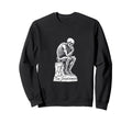 Skeleton Overthinker Funny Dark Gothic Sweatshirt - Minimalist Print Unisex - T-Shirt, Sweatshirt, Hoodie