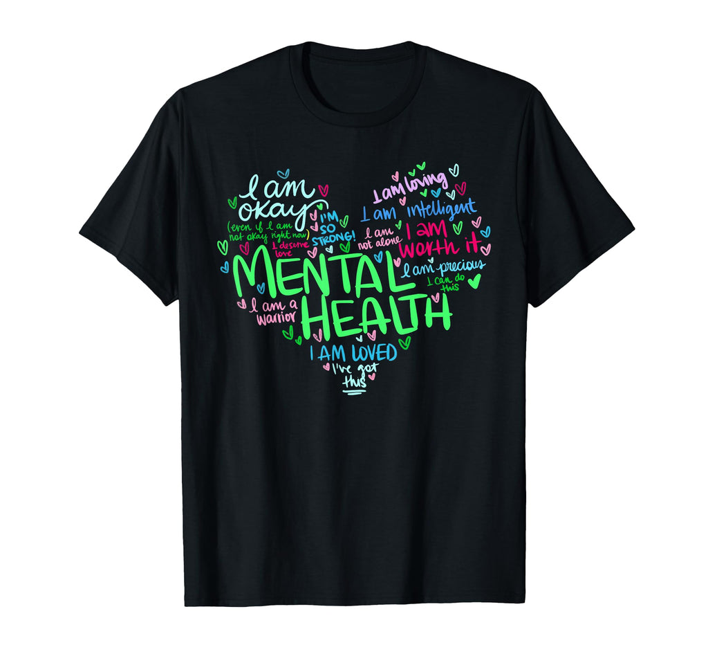 Heart I Wear Green Mental Health T-Shirt - Casual Everyday Wear Unisex - T-Shirt, Sweatshirt, Hoodie