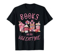 Funny Coffee And Books Reader Valentine T-Shirt - Graphic Print Unisex - T-Shirt, Sweatshirt, Hoodie