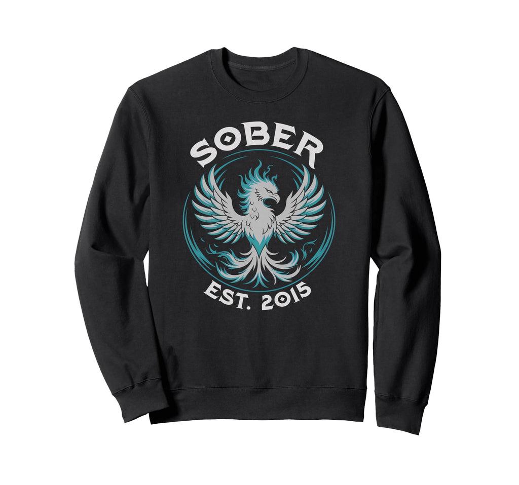 Sober Since 2015 Aa Recovery Est Sweatshirt - Aesthetic Graphic Men Women - T-Shirt, Sweatshirt, Hoodie
