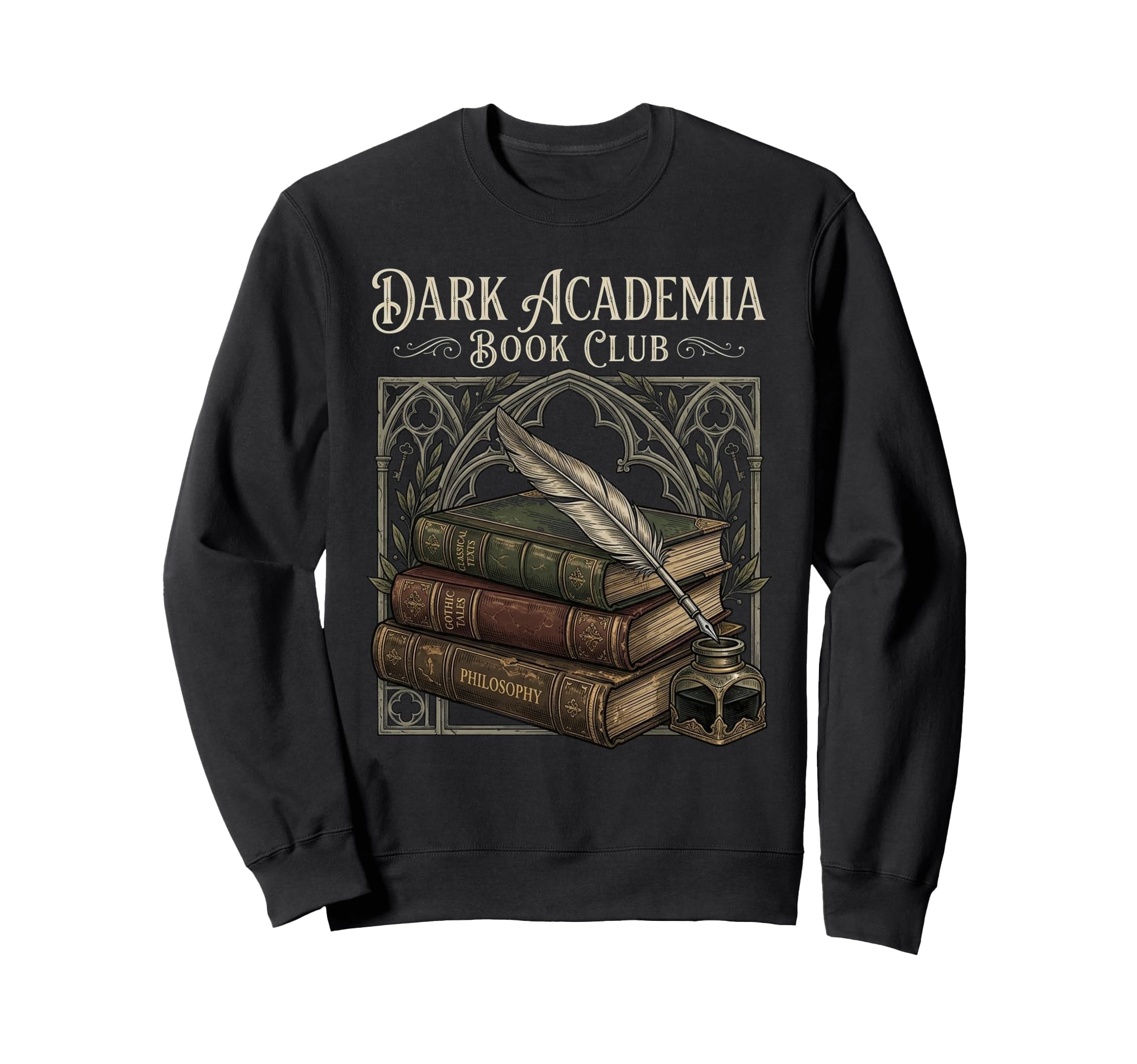 Dark Academia Book Club Aesthetic Sweatshirt - Graphic Print for Adults - T-Shirt, Sweatshirt, Hoodie
