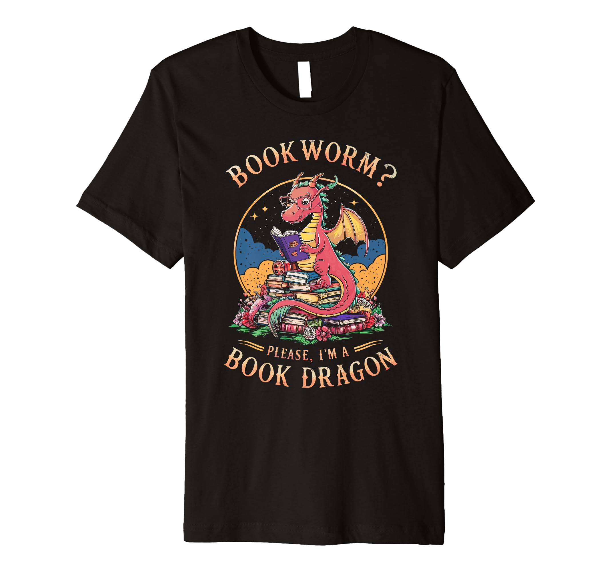 Librarian Gothic Book Dragon Bookworm T-Shirt - Streetwear Style Unisex - T-Shirt, Sweatshirt, Hoodie