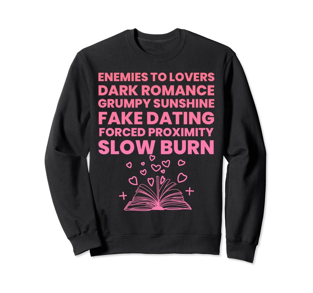 Bibliophile Romance Book Genre Sweatshirt - Trendy Graphic for Adults - T-Shirt, Sweatshirt, Hoodie