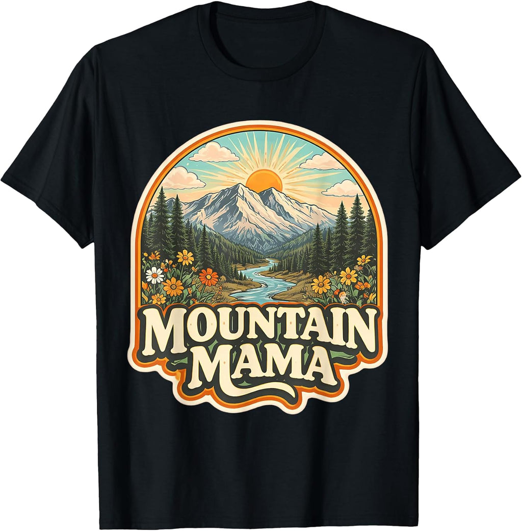 Mountain Mama Mother's Day Hiking Hiker Hike Merch Unisex T-shirt, Sweatshirt, Hoodie, Long Sleeve Tee - T-Shirt, Sweatshirt, Hoodie