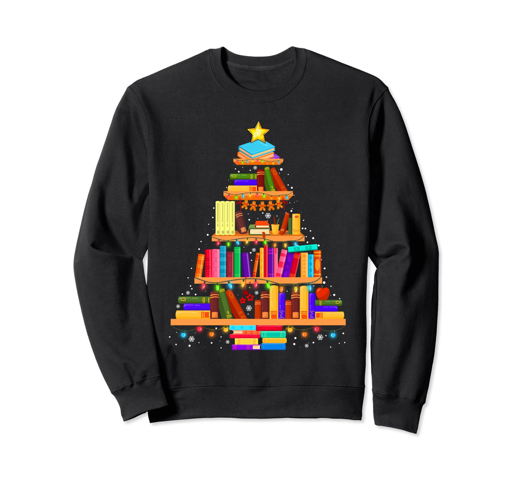 Book Lover Library Tree Librarian Sweatshirt - Minimalist Print Men Women - T-Shirt, Sweatshirt, Hoodie