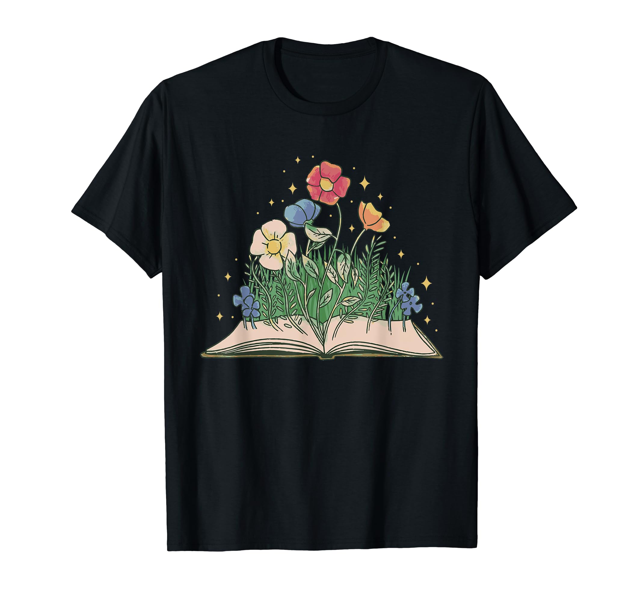 Flower Books Read Wildflowers Lover T-Shirt - Novelty Apparel for Adults - T-Shirt, Sweatshirt, Hoodie
