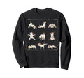 Funny Dog Yoga Poses Meditation Sweatshirt - Minimalist Print Men Women - T-Shirt, Sweatshirt, Hoodie