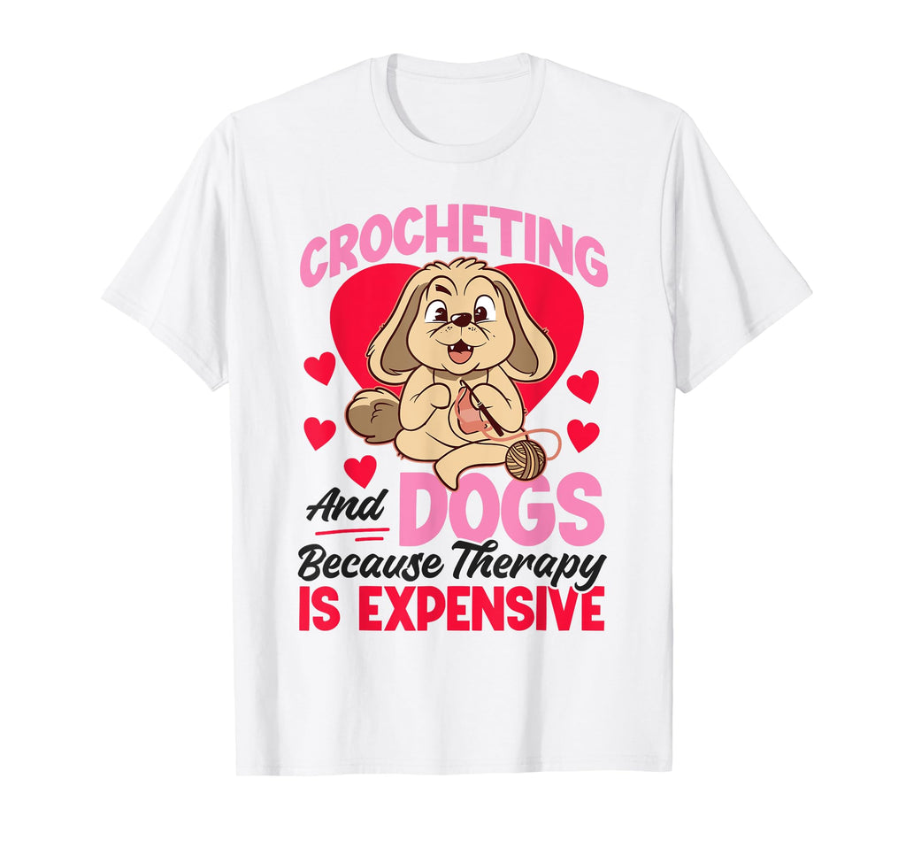 Crocheting Dog Crocheting And Dogs T-Shirt - Fun Novelty Design Unisex - T-Shirt, Sweatshirt, Hoodie