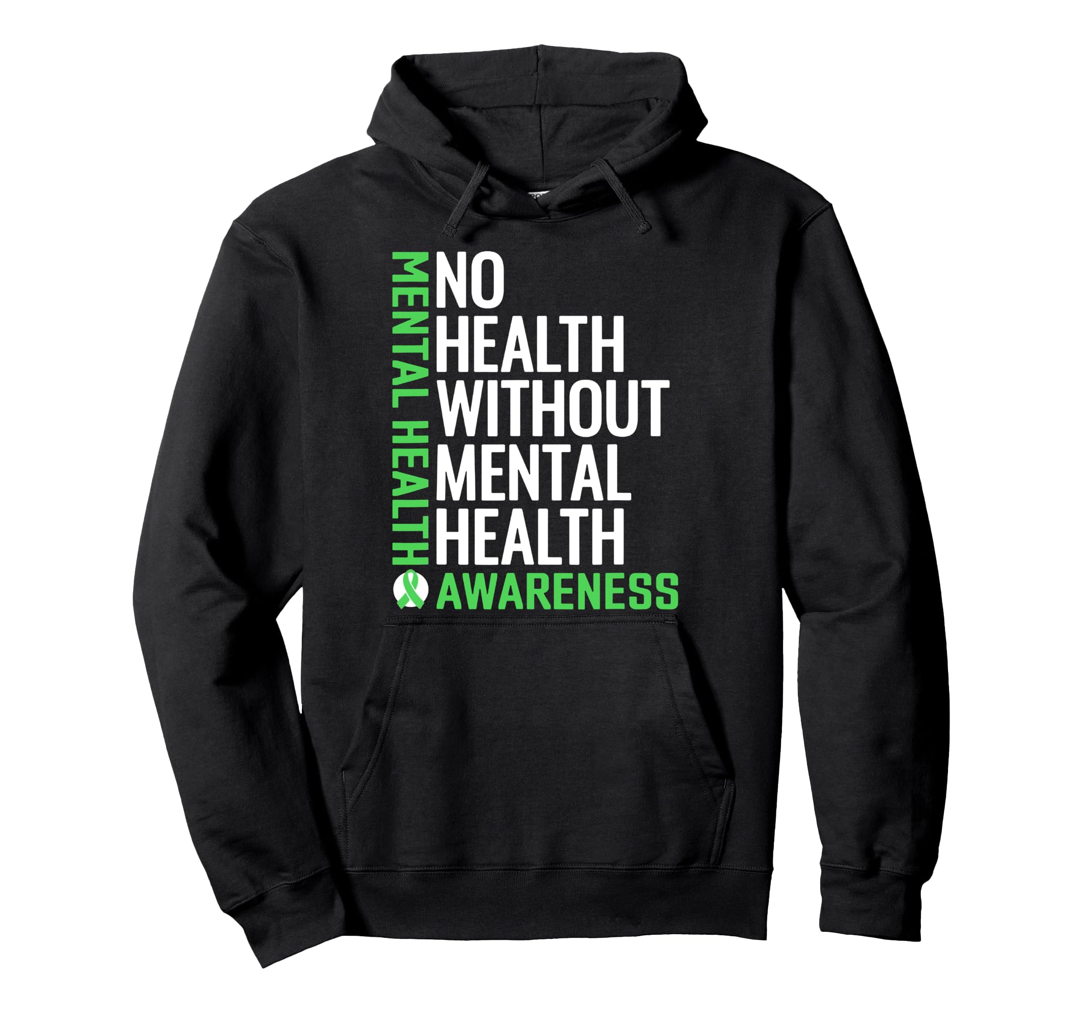 No Health Without Mental Health Hoodie - Aesthetic Graphic for Adults - T-Shirt, Sweatshirt, Hoodie