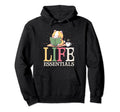 Life Essentials Reading Kitten Funny Hoodie - Custom Art Print Unisex - T-Shirt, Sweatshirt, Hoodie