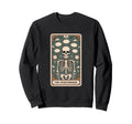 Overthinker Tarot Skeleton Clouds Clocks Sweatshirt - Graphic Print Unisex - T-Shirt, Sweatshirt, Hoodie