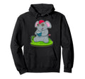 Elephant Nerd Book Glasses Hoodie - Fun Novelty Design for Adults - T-Shirt, Sweatshirt, Hoodie